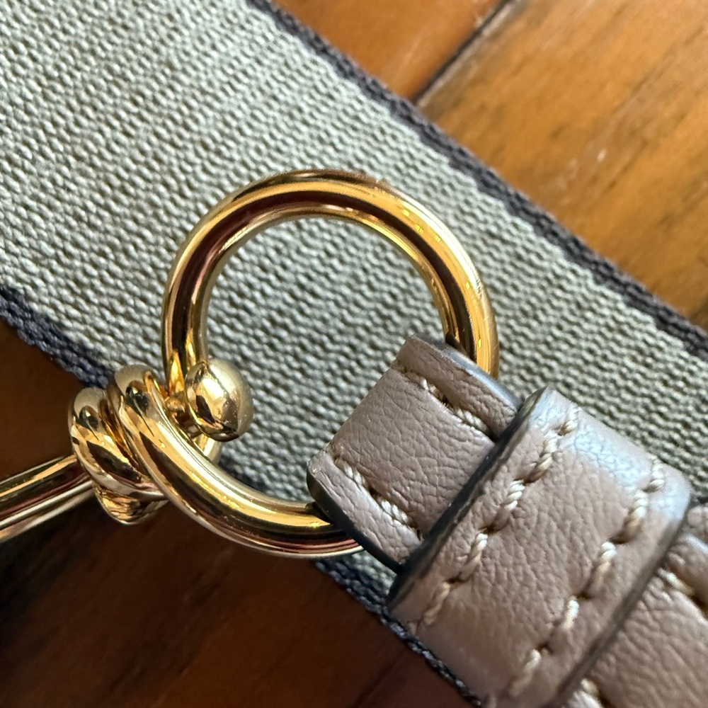 Stella McCartney Beige Shoulder Bag with Black Strap - Picture 7 of 14